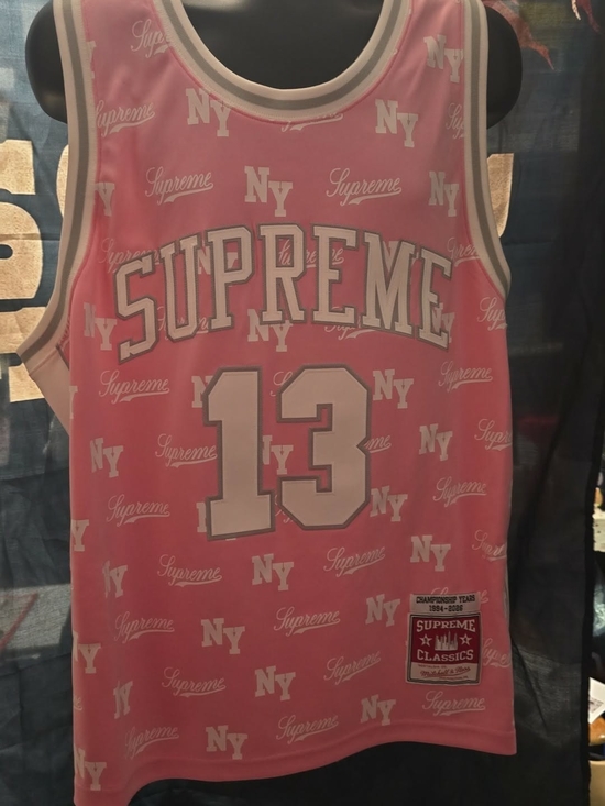 Supreme Other - Supreme Pink White NY '13 Basketball Jersey